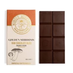 Golden Shrooms Chocolate Edibleย this is a unique mushroom bar. It has chocolate and caramel aroma with a nutty touch. Allow each bite to help you relax, unwind and feel the bliss.